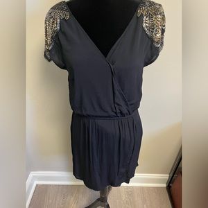 KENDALL & KYLIE Black and Gold Dress - L